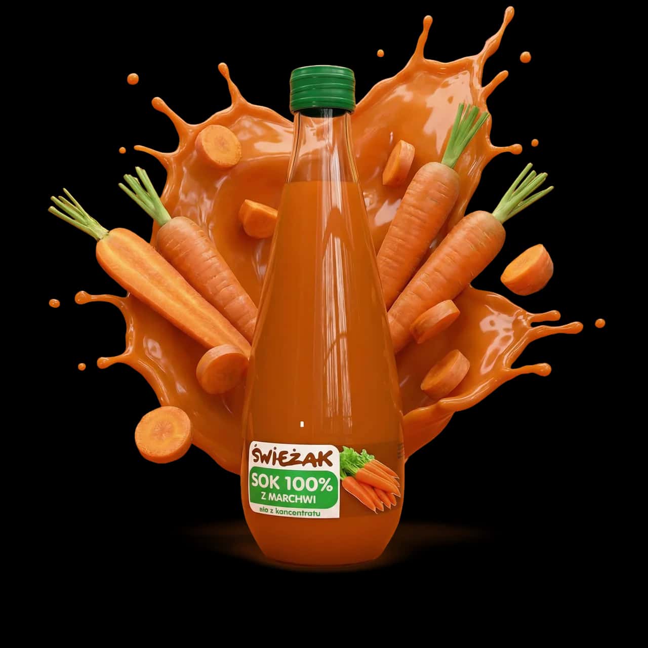 Butelka soku Marchew