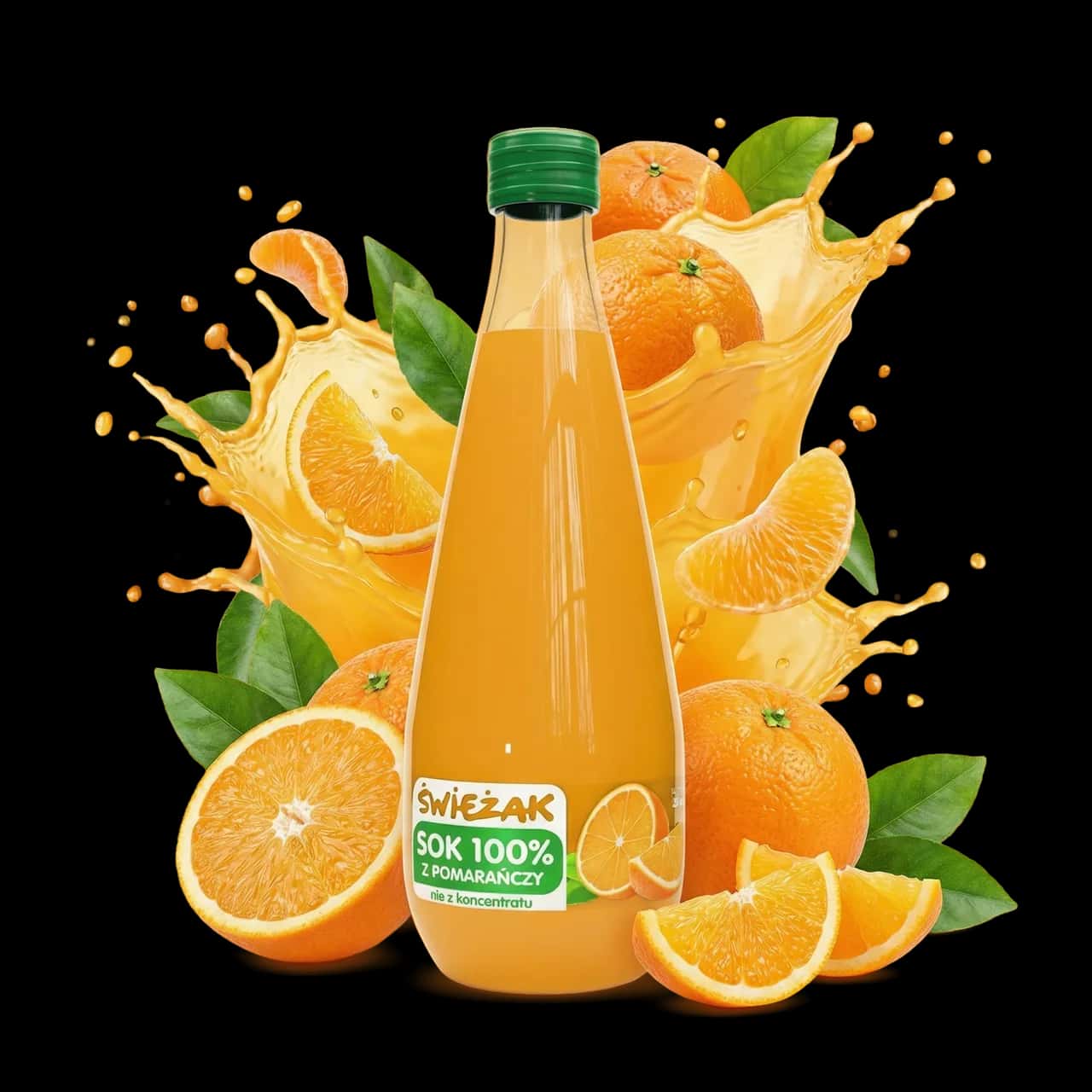 Butelka soku Pomarańcza