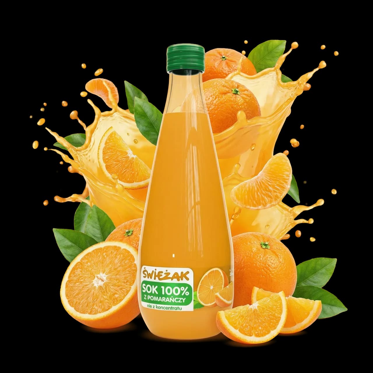 Butelka soku Pomarańcza